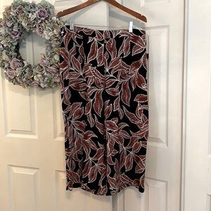 NWT APT.9 Wide Leg Culottes Floral Leaf Print Pants